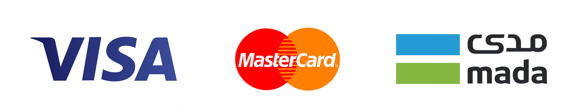 Visa, Mastercard, mada, AMEX